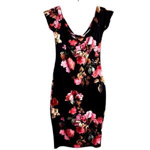 Shein Women's Dress Medium M Black Pink Short Sleeveless  Sun Misses Size 8 10